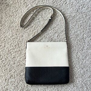 Kate Spade Two-Tone Crossbody Bag Black and Cream